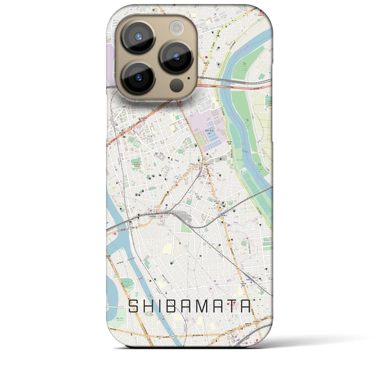 【柴又(東京都)】地図柄iPhoneケース(バックカバータイプ)