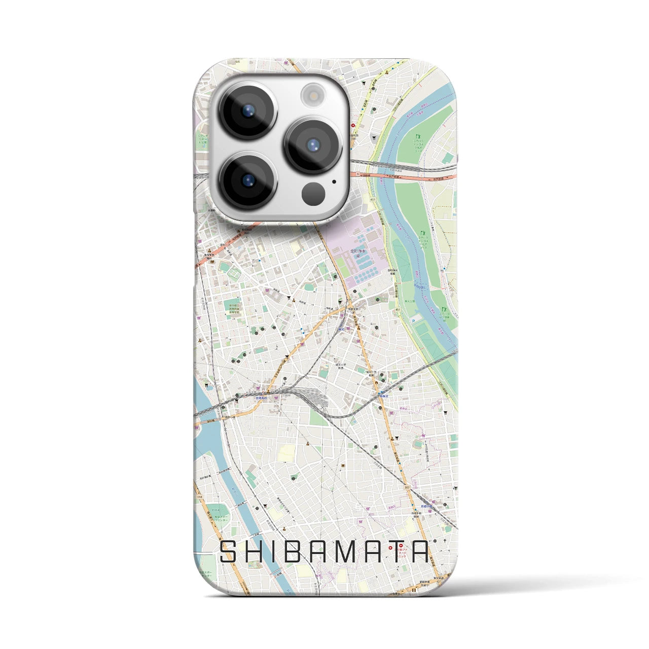 【柴又(東京都)】地図柄iPhoneケース(バックカバータイプ)