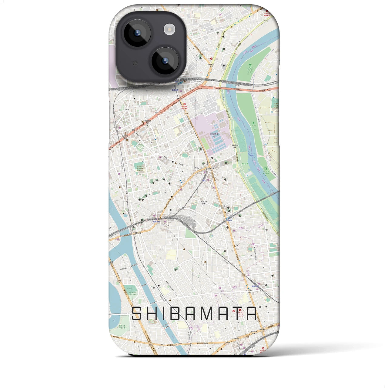 【柴又(東京都)】地図柄iPhoneケース(バックカバータイプ)