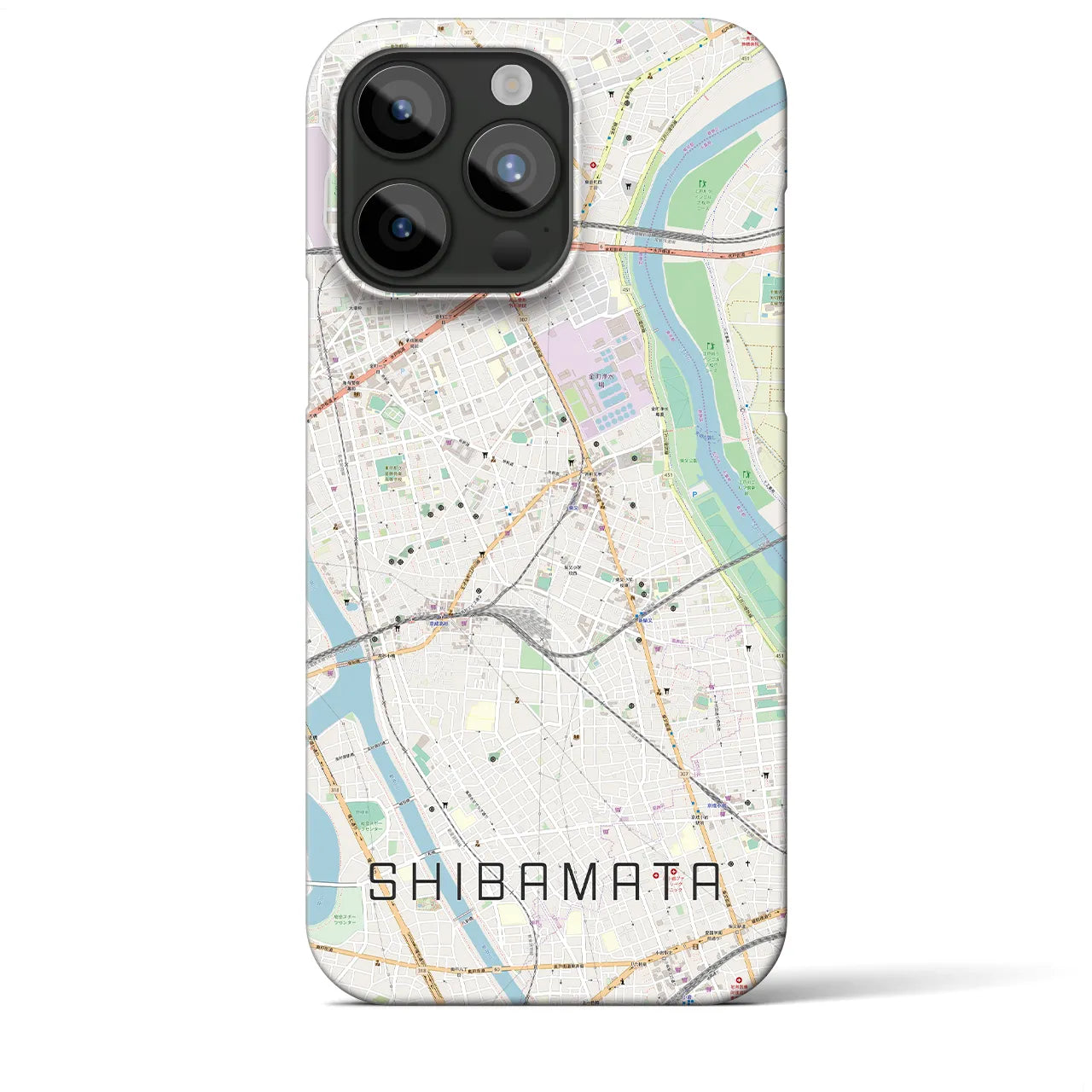 【柴又(東京都)】地図柄iPhoneケース(バックカバータイプ)
