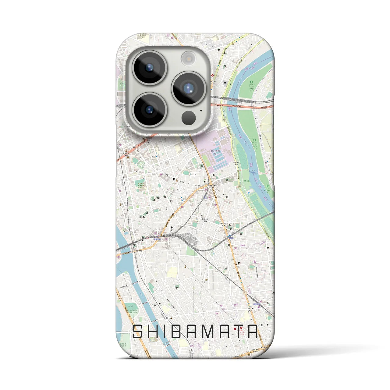 【柴又(東京都)】地図柄iPhoneケース(バックカバータイプ)