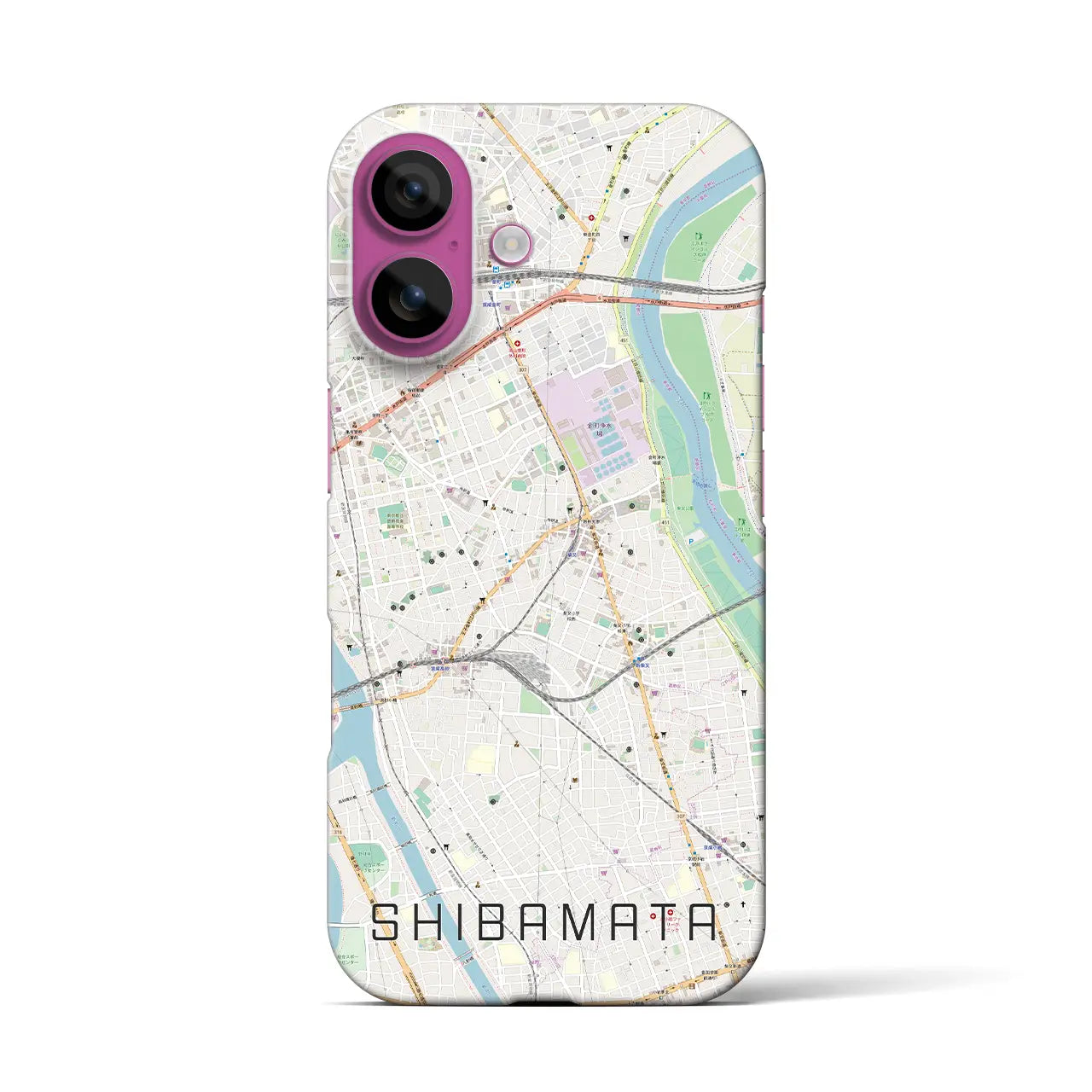 【柴又(東京都)】地図柄iPhoneケース(バックカバータイプ)