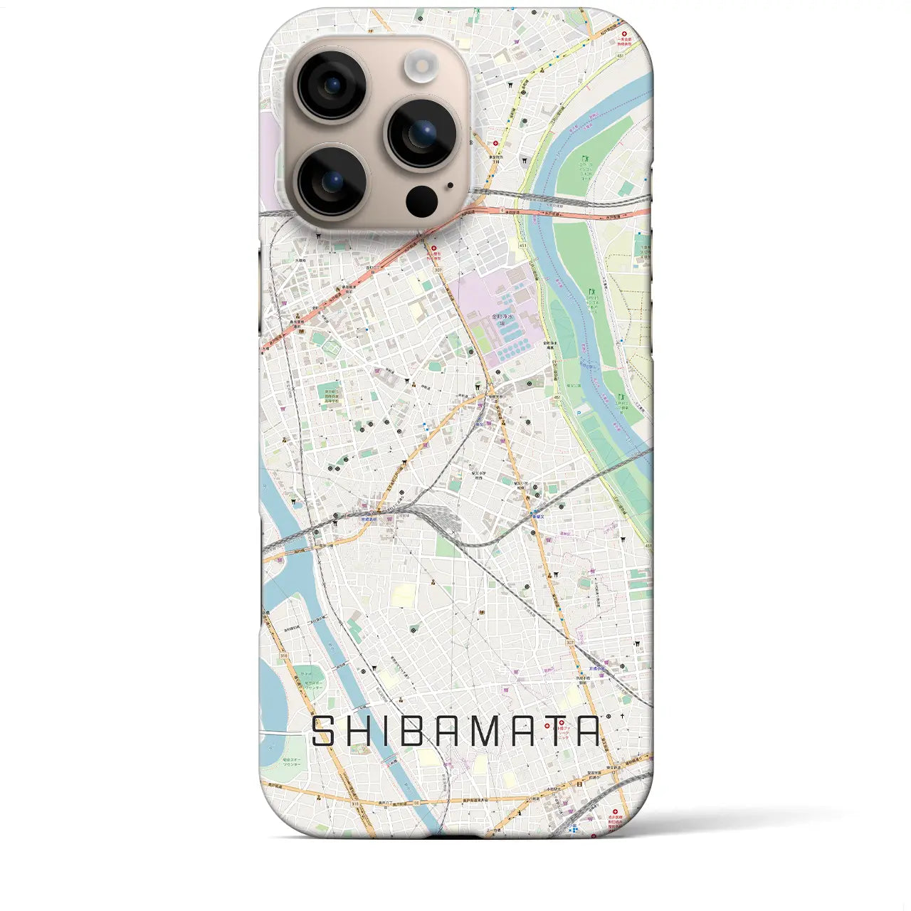 【柴又(東京都)】地図柄iPhoneケース(バックカバータイプ)
