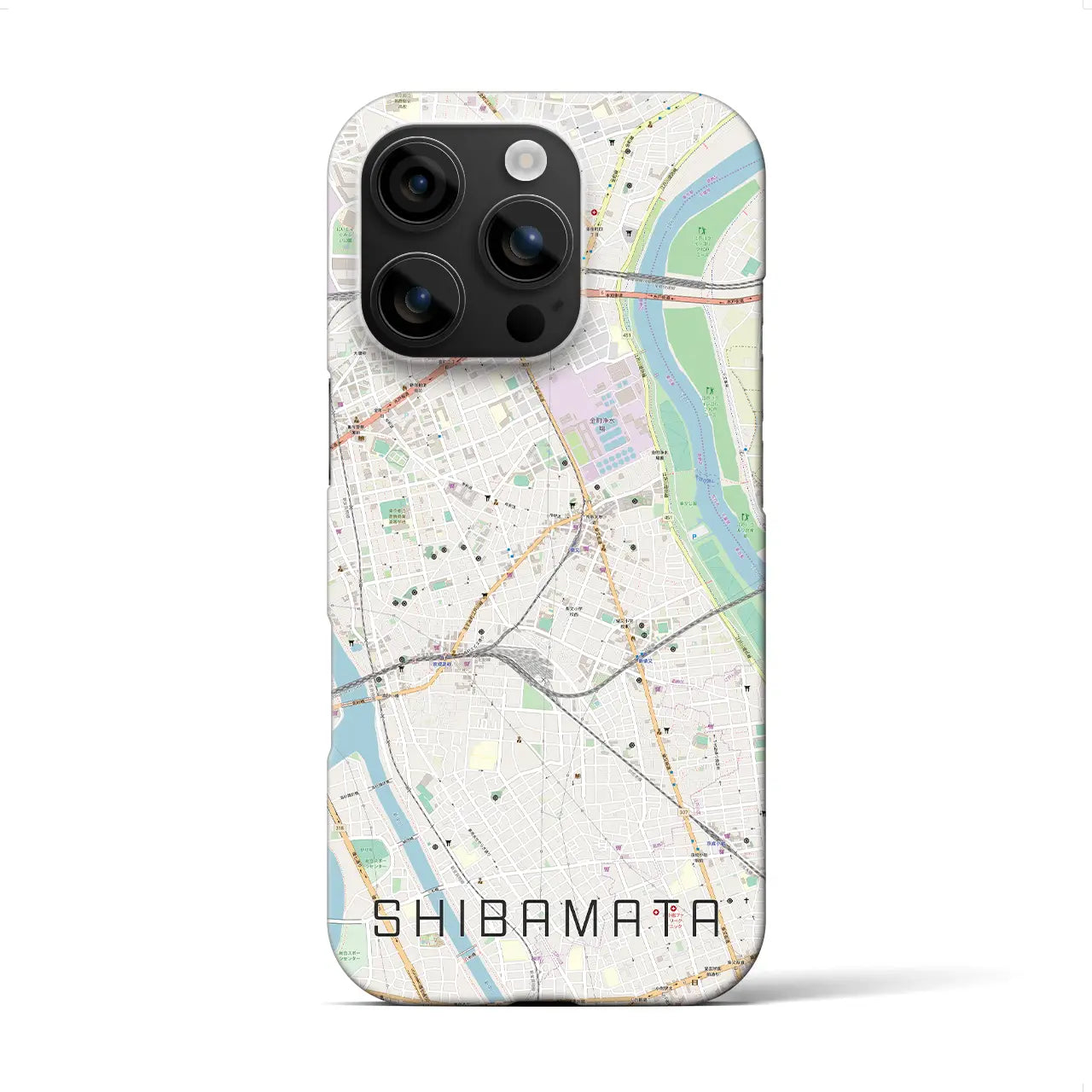 【柴又(東京都)】地図柄iPhoneケース(バックカバータイプ)