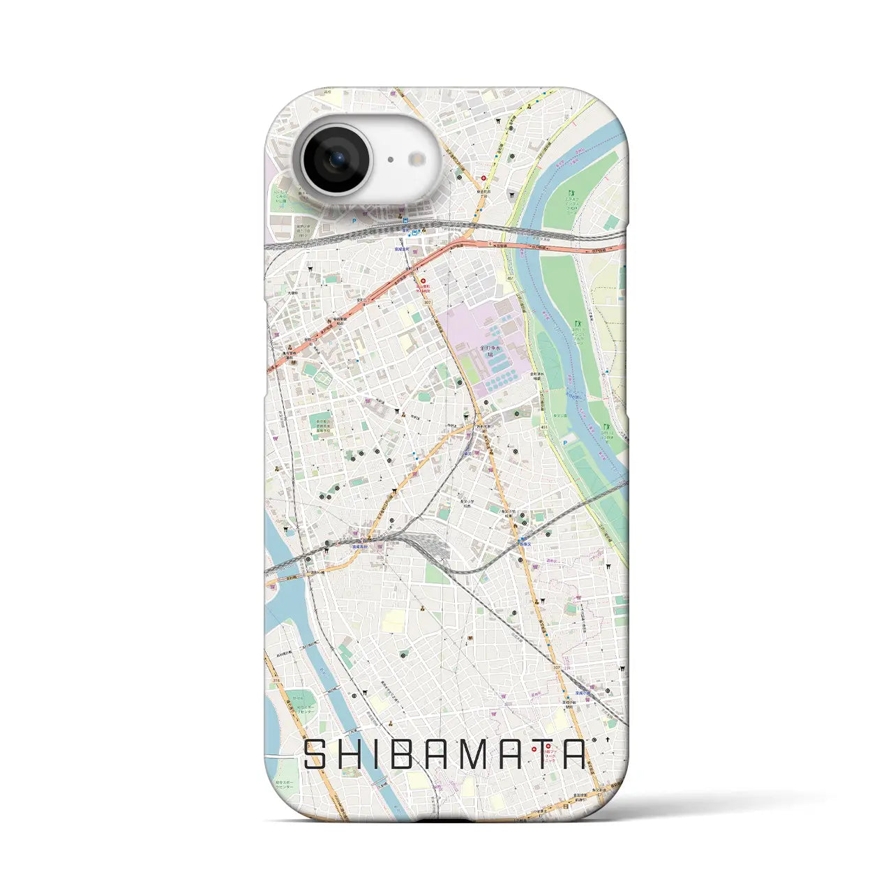 【柴又(東京都)】地図柄iPhoneケース(バックカバータイプ)