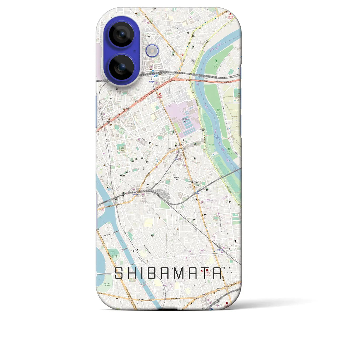 【柴又(東京都)】地図柄iPhoneケース(バックカバータイプ)ナチュラル・iPhone 16 Pro Max 用