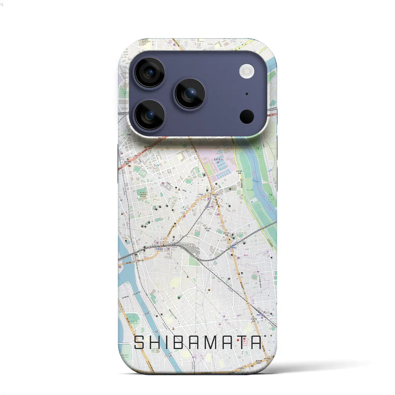 【柴又(東京都)】地図柄iPhoneケース(バックカバータイプ)