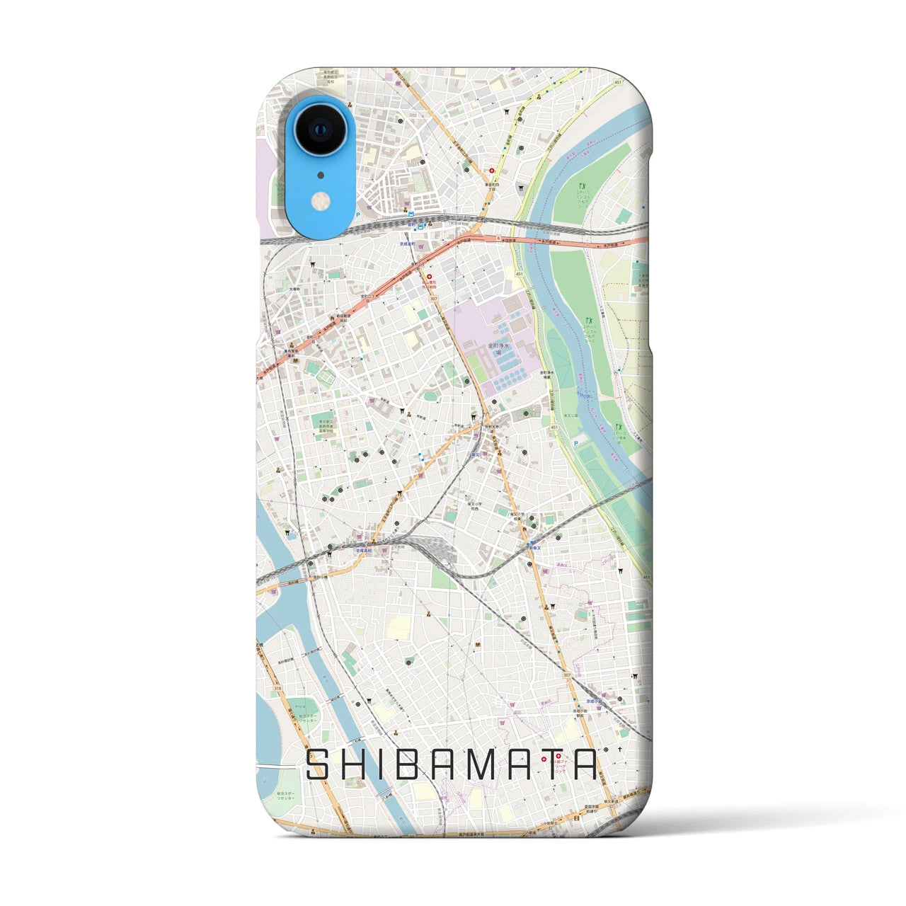 【柴又(東京都)】地図柄iPhoneケース(バックカバータイプ)