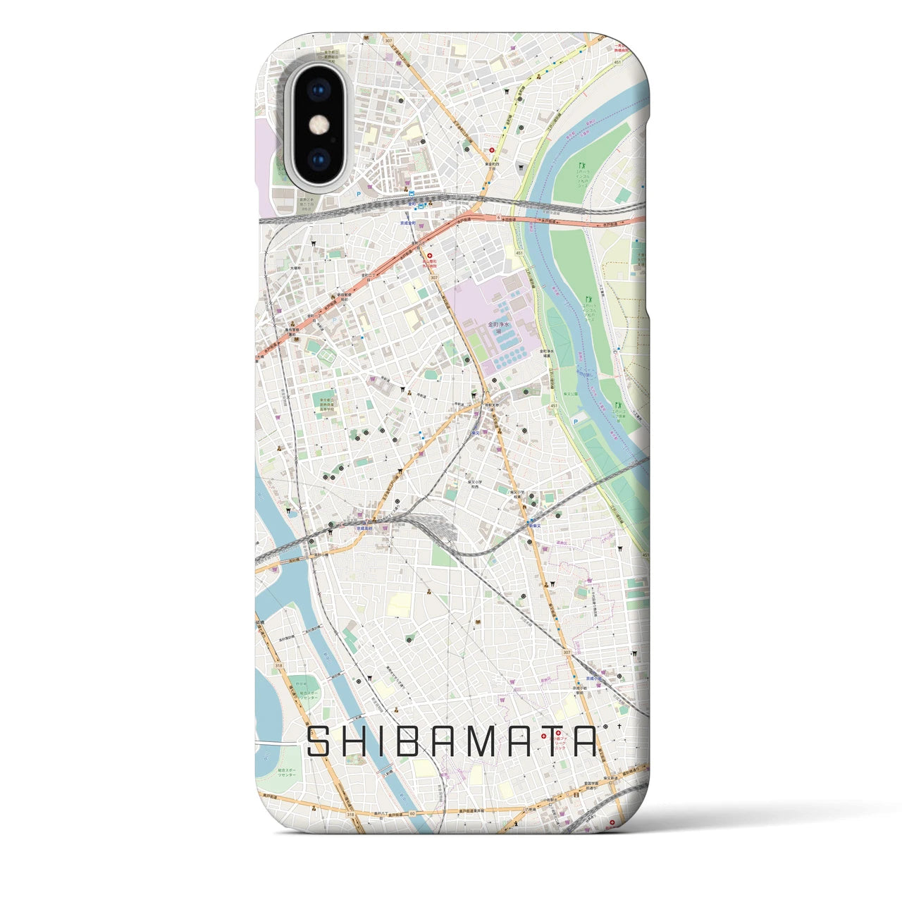 【柴又(東京都)】地図柄iPhoneケース(バックカバータイプ)