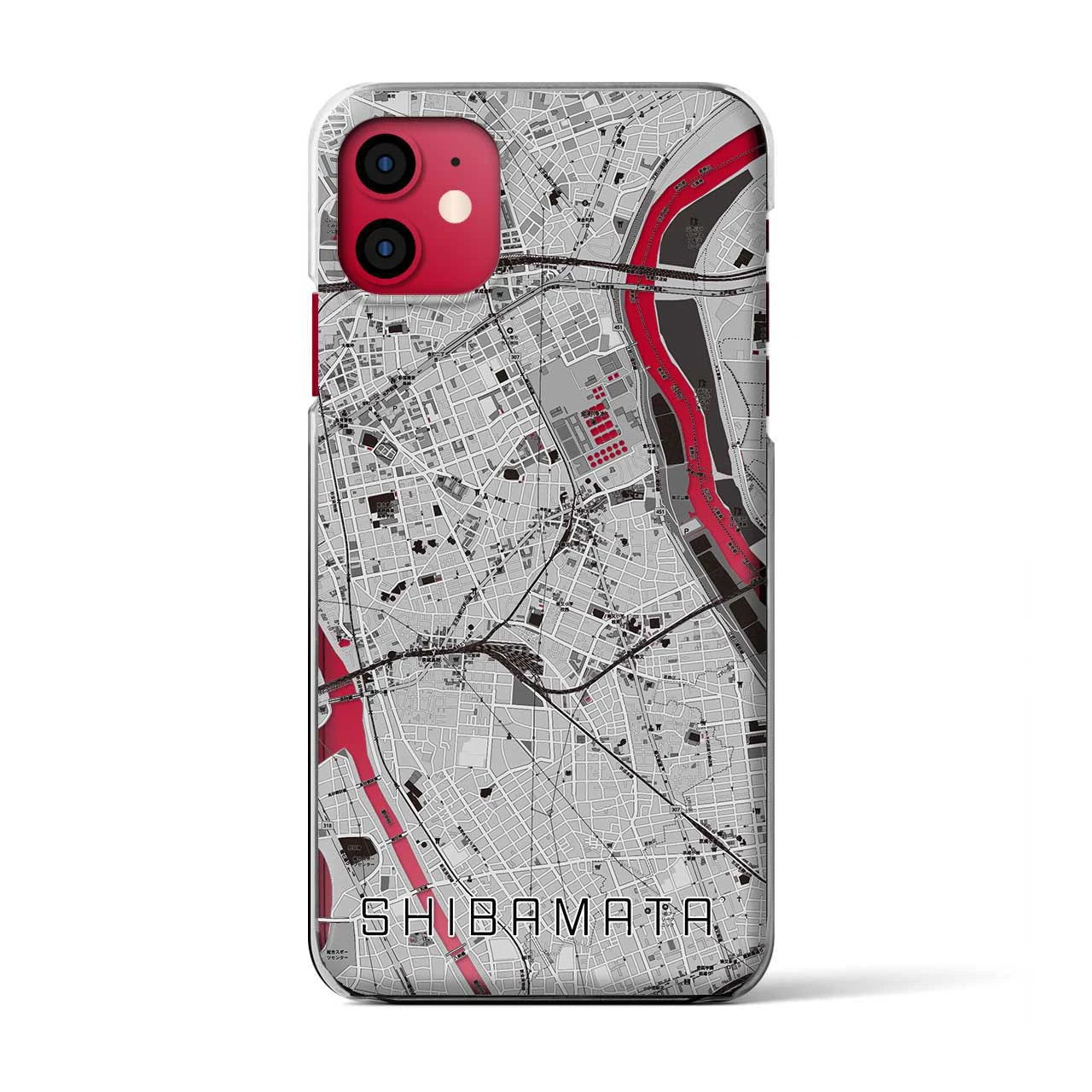 【柴又(東京都)】地図柄iPhoneケース(クリアタイプ)