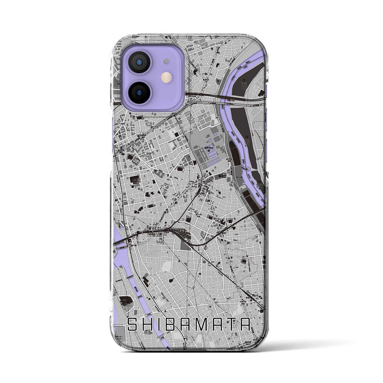 【柴又(東京都)】地図柄iPhoneケース(クリアタイプ)