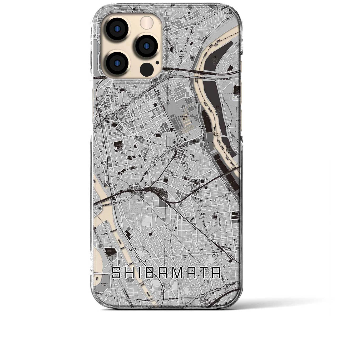 【柴又(東京都)】地図柄iPhoneケース(クリアタイプ)