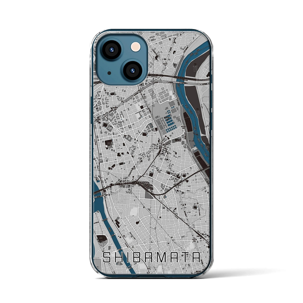 【柴又(東京都)】地図柄iPhoneケース(クリアタイプ)