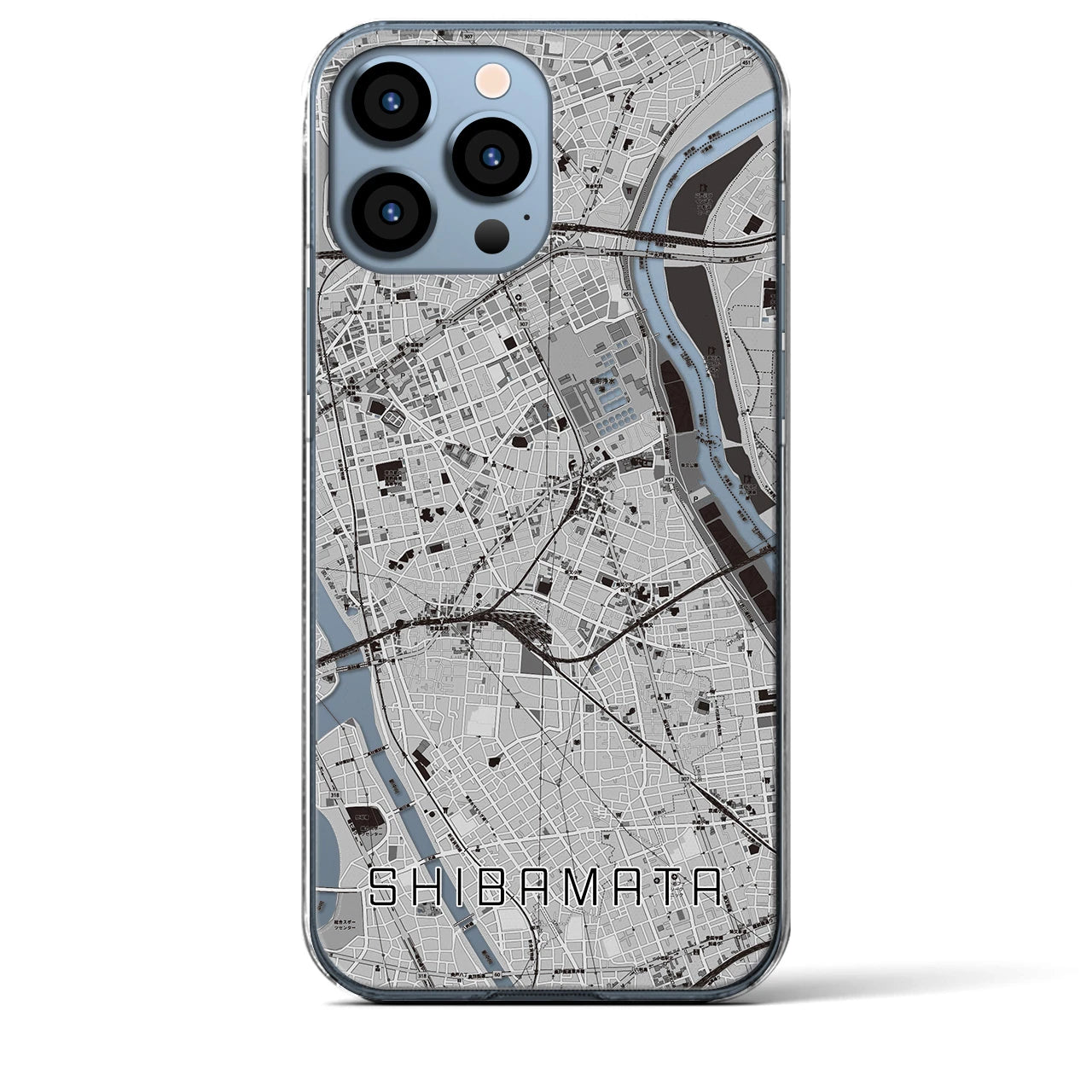 【柴又(東京都)】地図柄iPhoneケース(クリアタイプ)