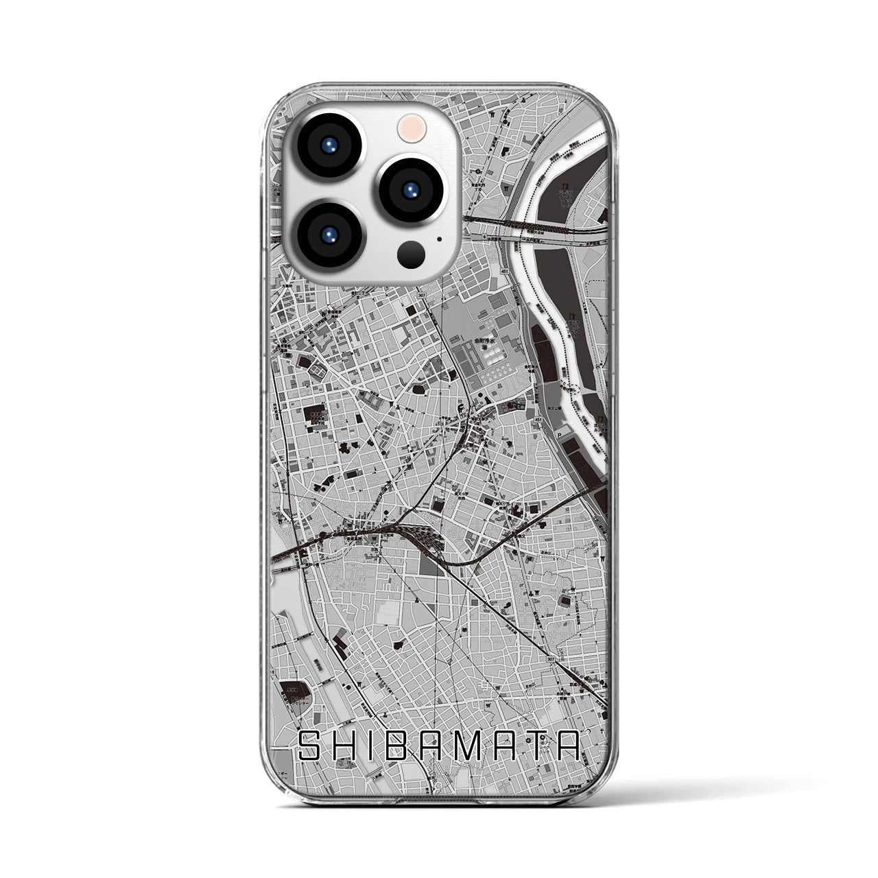 【柴又(東京都)】地図柄iPhoneケース(クリアタイプ)