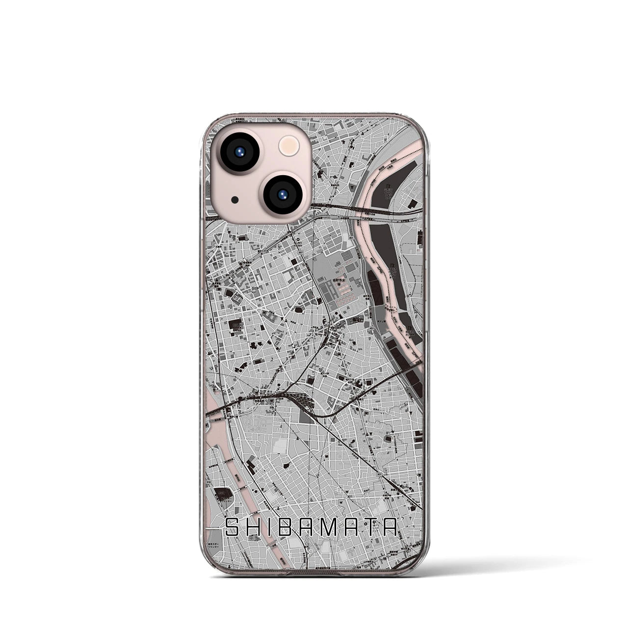 【柴又(東京都)】地図柄iPhoneケース(クリアタイプ)