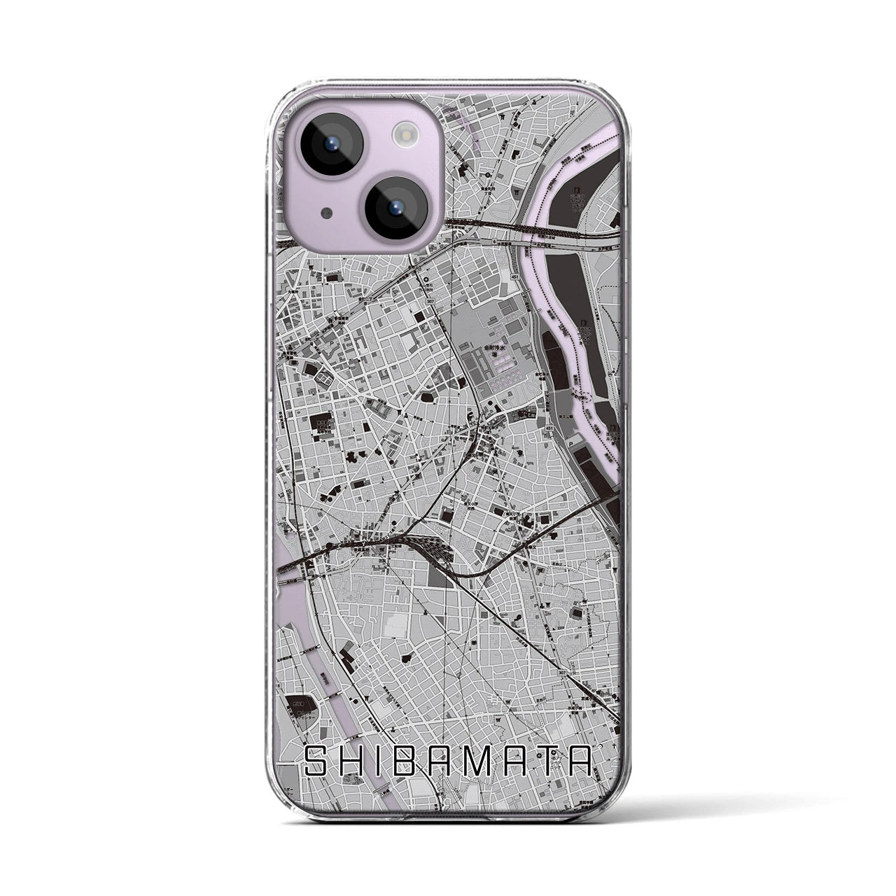 【柴又(東京都)】地図柄iPhoneケース(クリアタイプ)