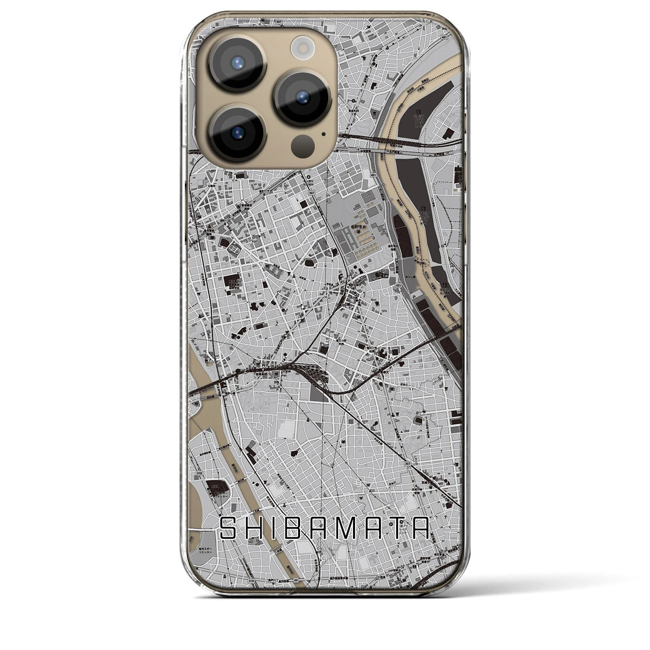 【柴又(東京都)】地図柄iPhoneケース(クリアタイプ)