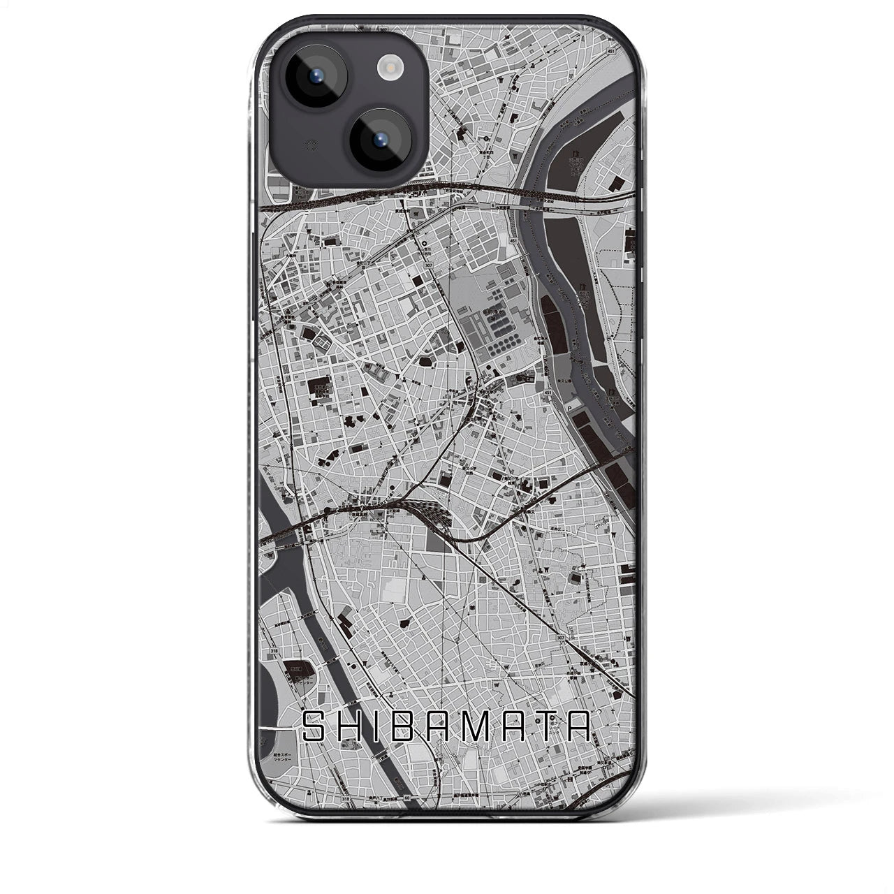 【柴又(東京都)】地図柄iPhoneケース(クリアタイプ)