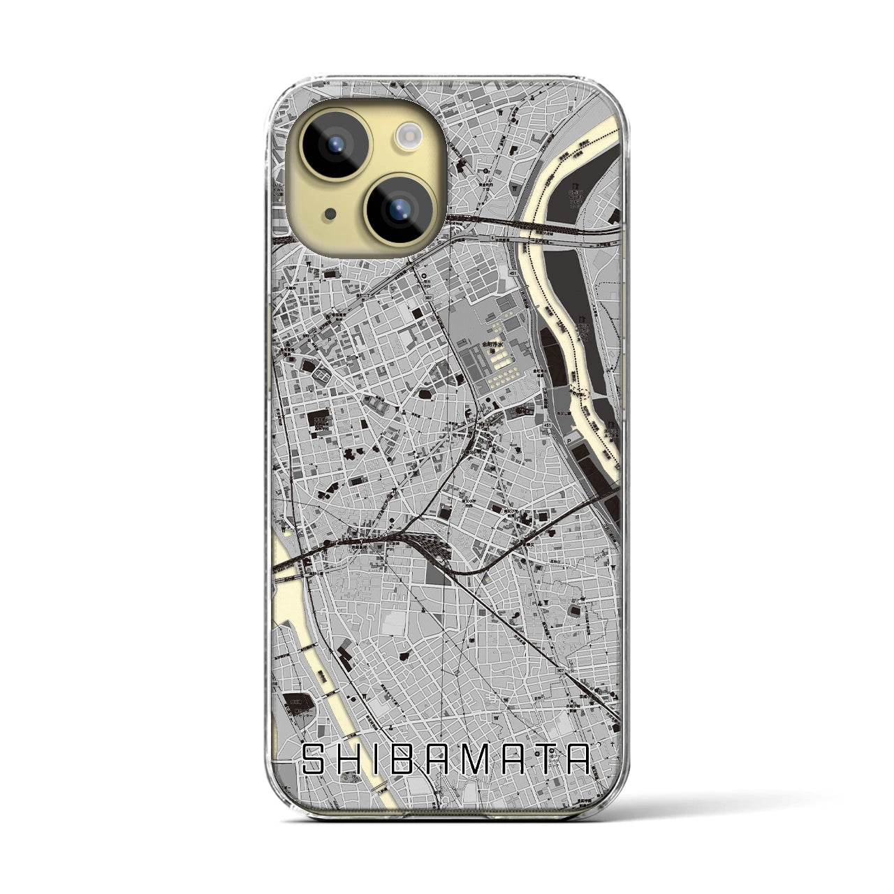 【柴又(東京都)】地図柄iPhoneケース(クリアタイプ)