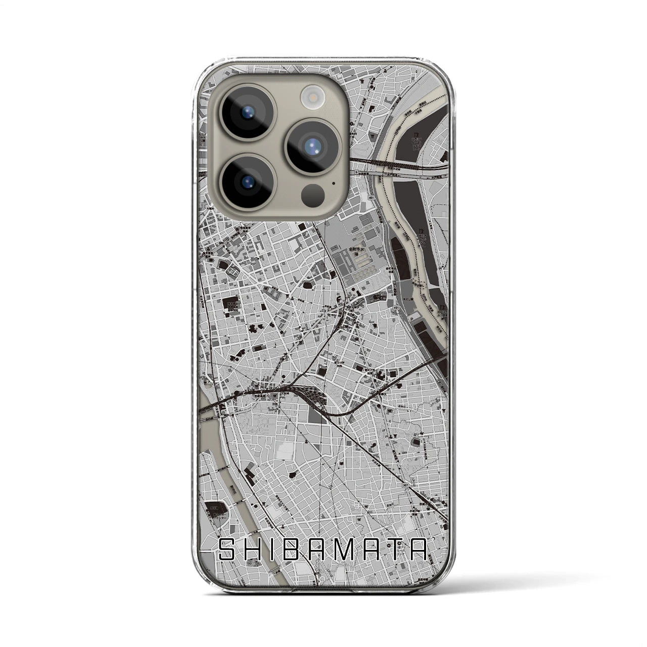 【柴又(東京都)】地図柄iPhoneケース(クリアタイプ)