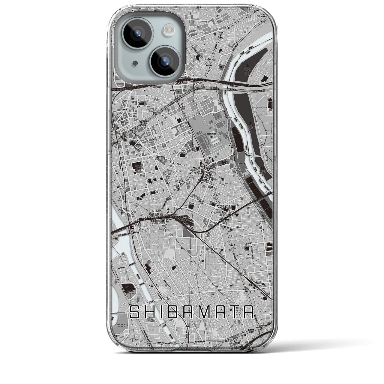 【柴又(東京都)】地図柄iPhoneケース(クリアタイプ)