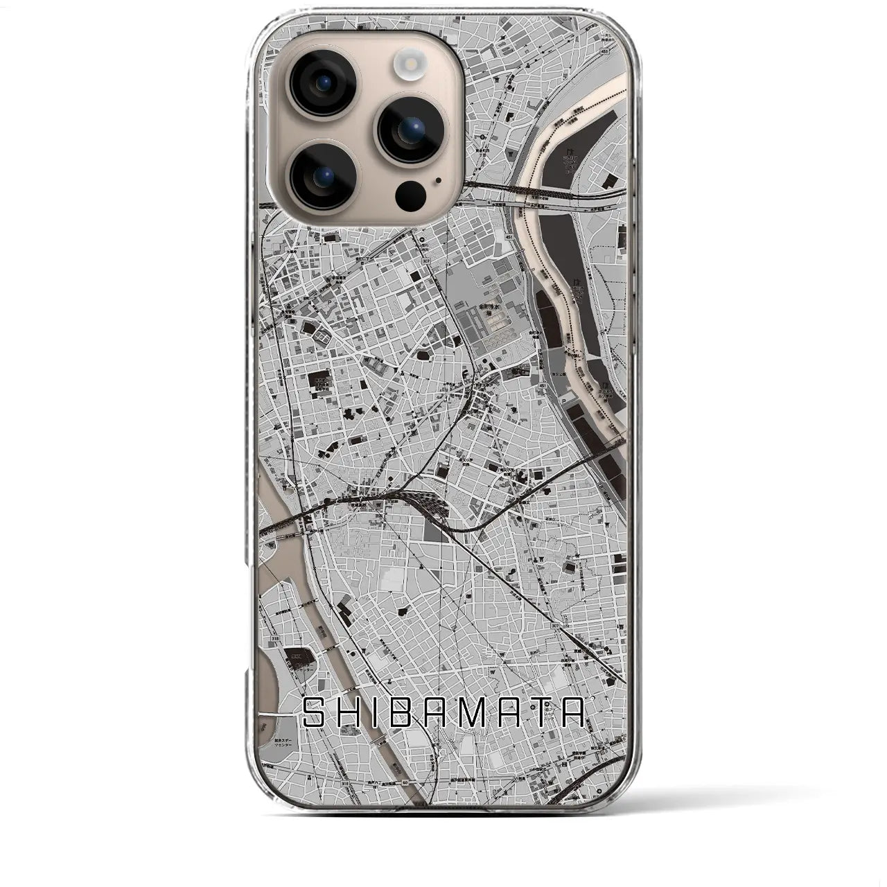 【柴又(東京都)】地図柄iPhoneケース(クリアタイプ)