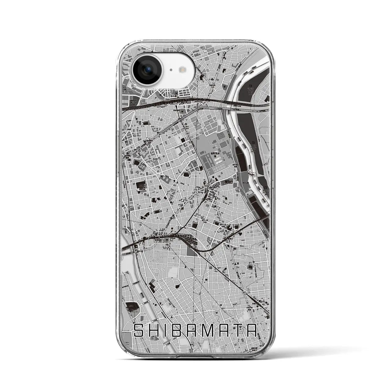 【柴又(東京都)】地図柄iPhoneケース(クリアタイプ)