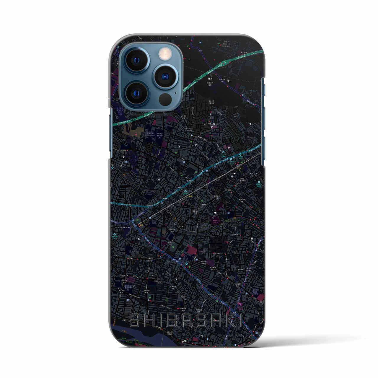 【柴崎(東京都)】地図柄iPhoneケース(バックカバータイプ)