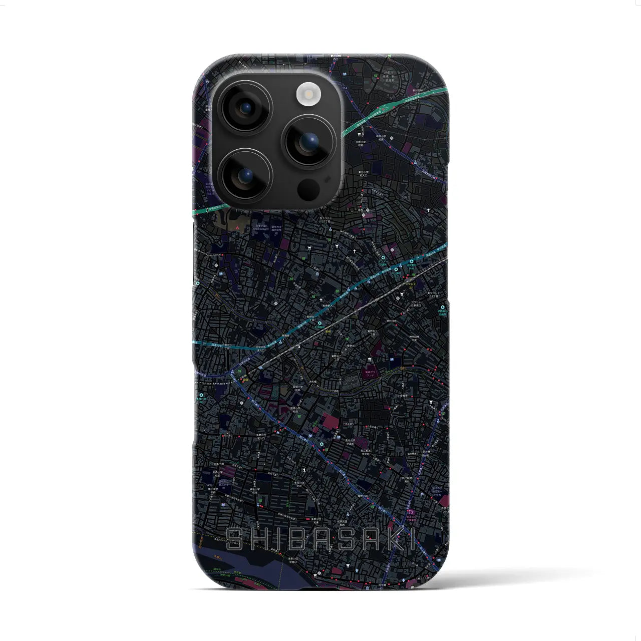 【柴崎(東京都)】地図柄iPhoneケース(バックカバータイプ)