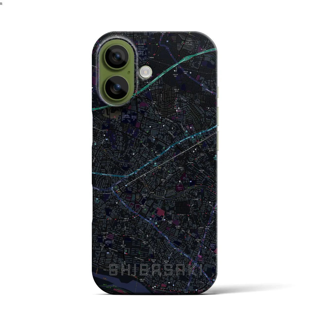 【柴崎(東京都)】地図柄iPhoneケース(バックカバータイプ)