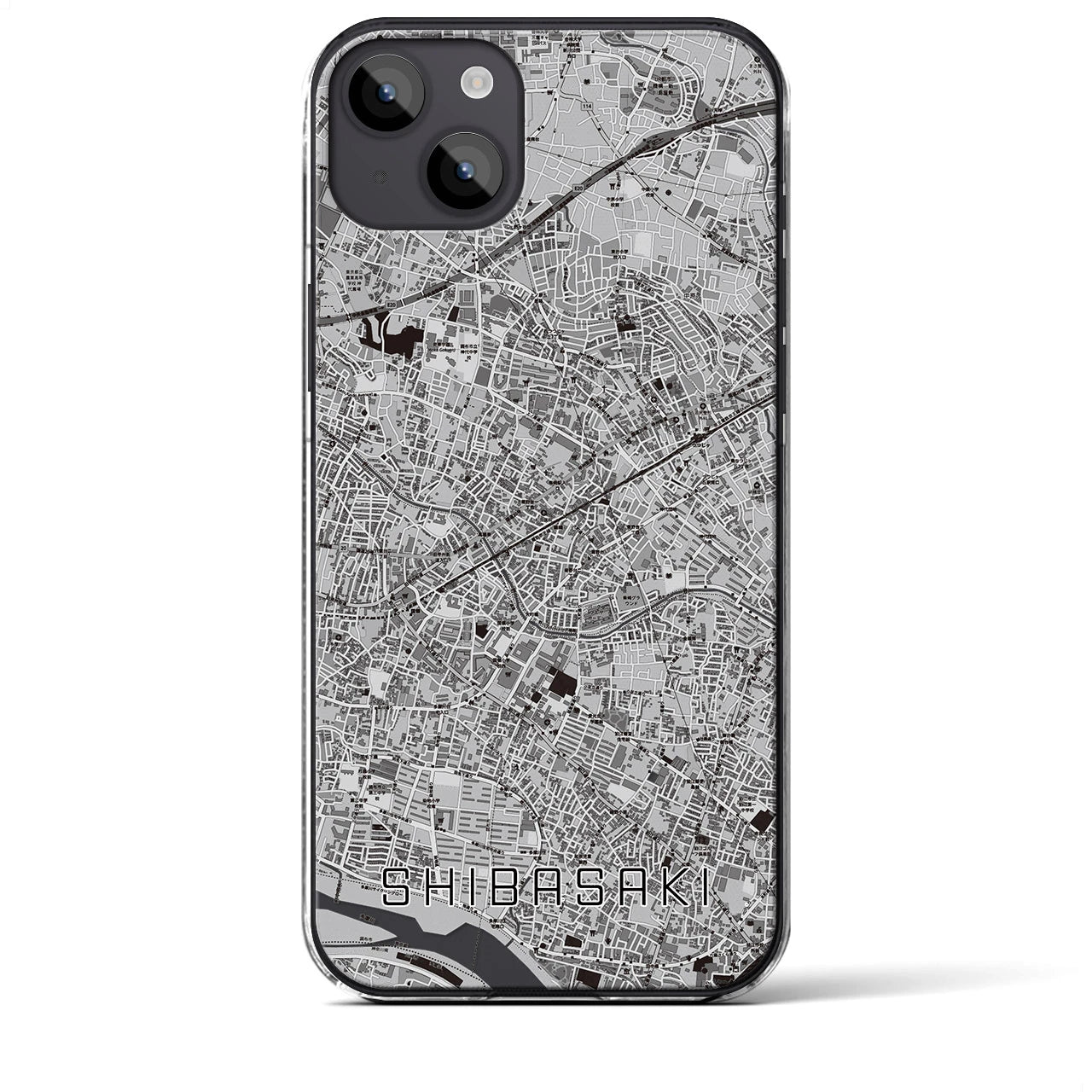 【柴崎(東京都)】地図柄iPhoneケース(クリアタイプ)