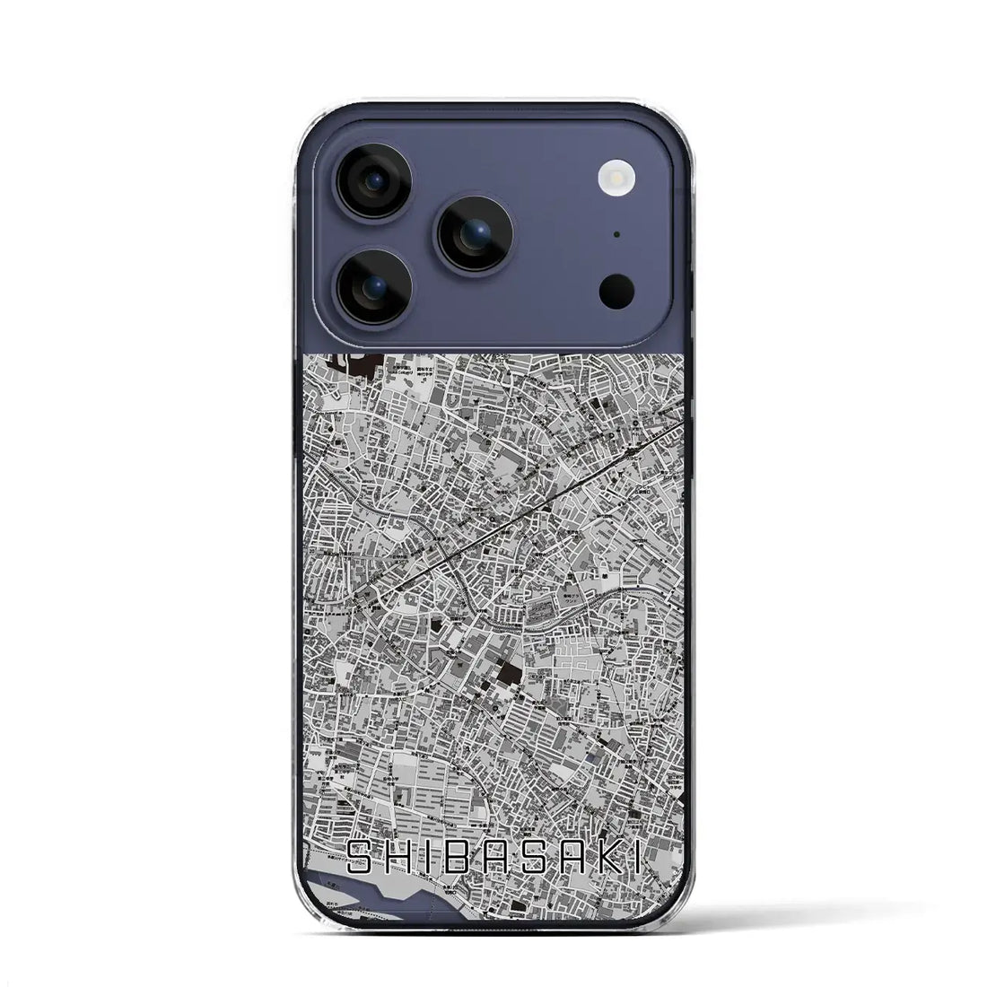 【柴崎(東京都)】地図柄iPhoneケース(クリアタイプ)