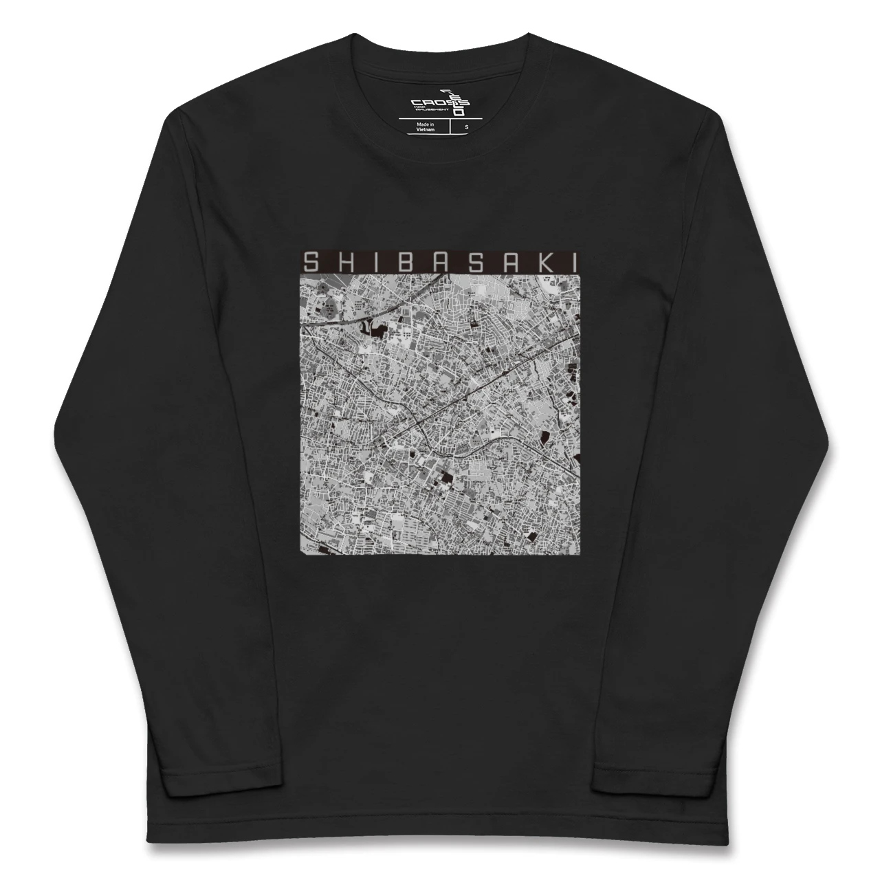 【柴崎(東京都)】地図柄ロングスリーブTシャツ