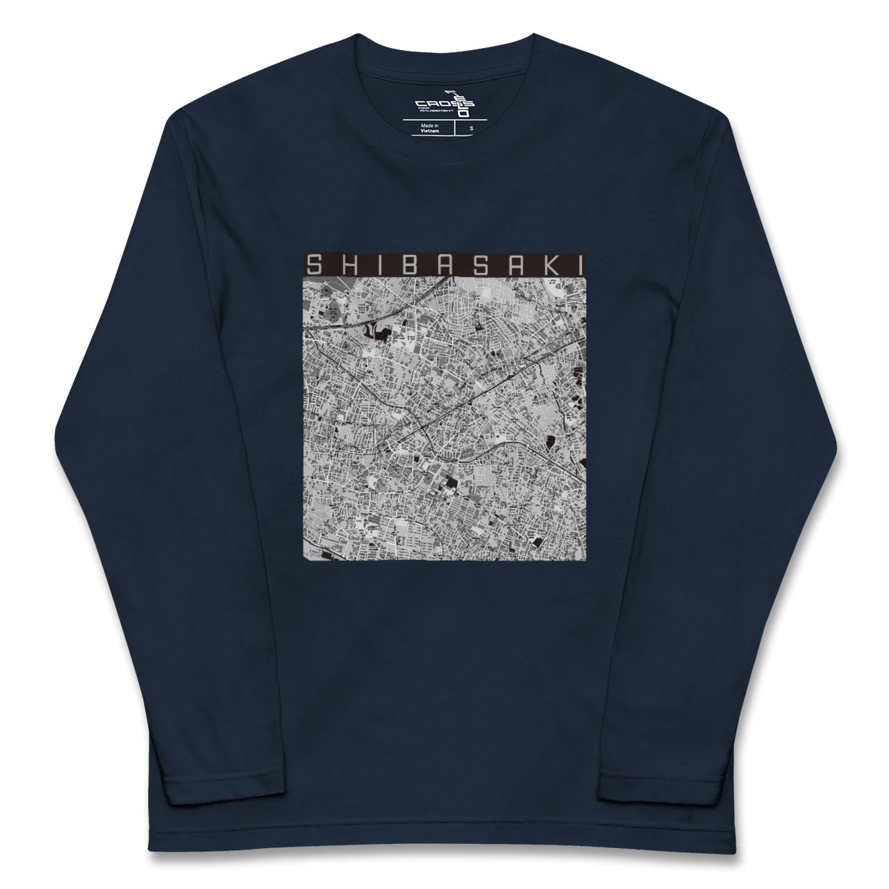 【柴崎(東京都)】地図柄ロングスリーブTシャツ