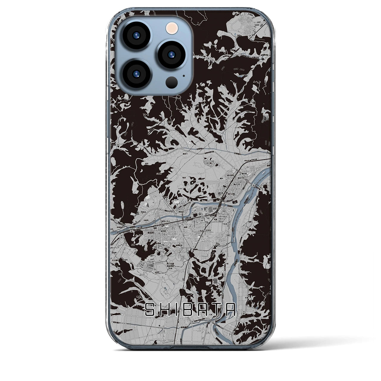 【柴田(宮城県)】地図柄iPhoneケース(クリアタイプ)