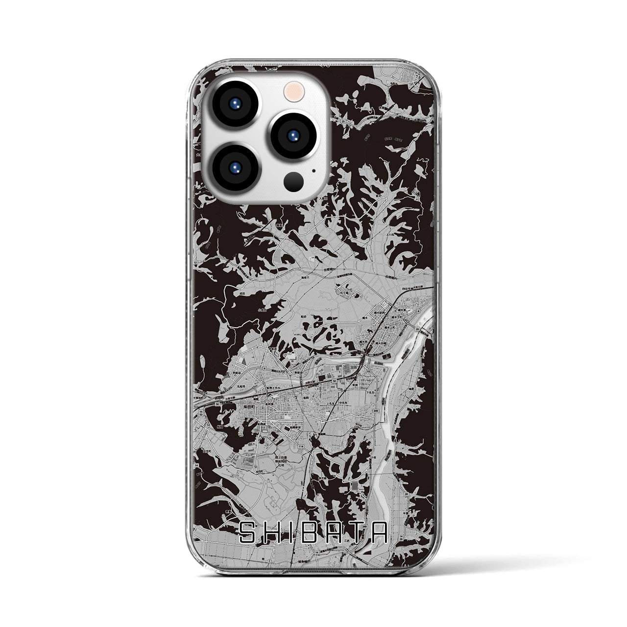 【柴田(宮城県)】地図柄iPhoneケース(クリアタイプ)