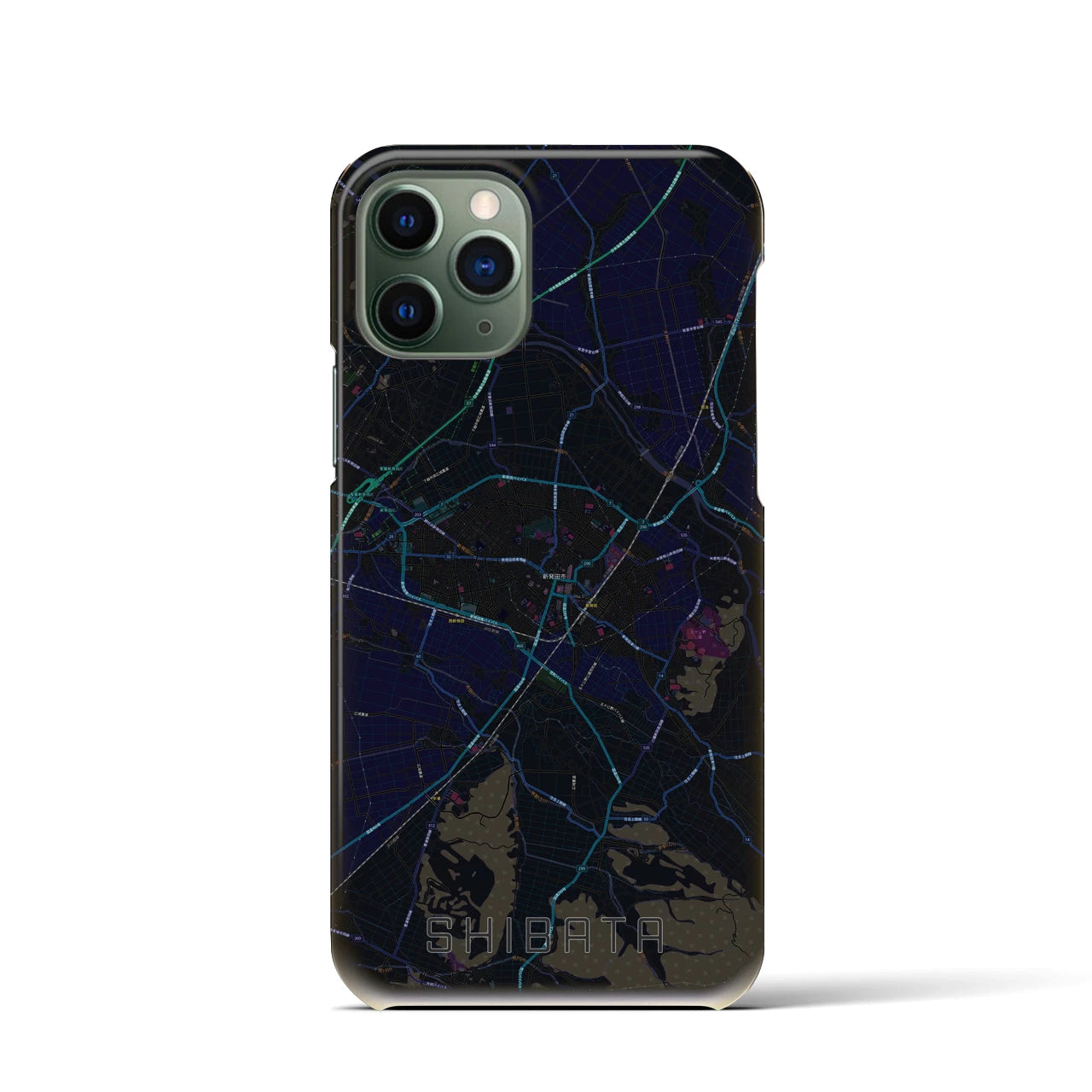 【新発田(新潟県)】地図柄iPhoneケース(バックカバータイプ)
