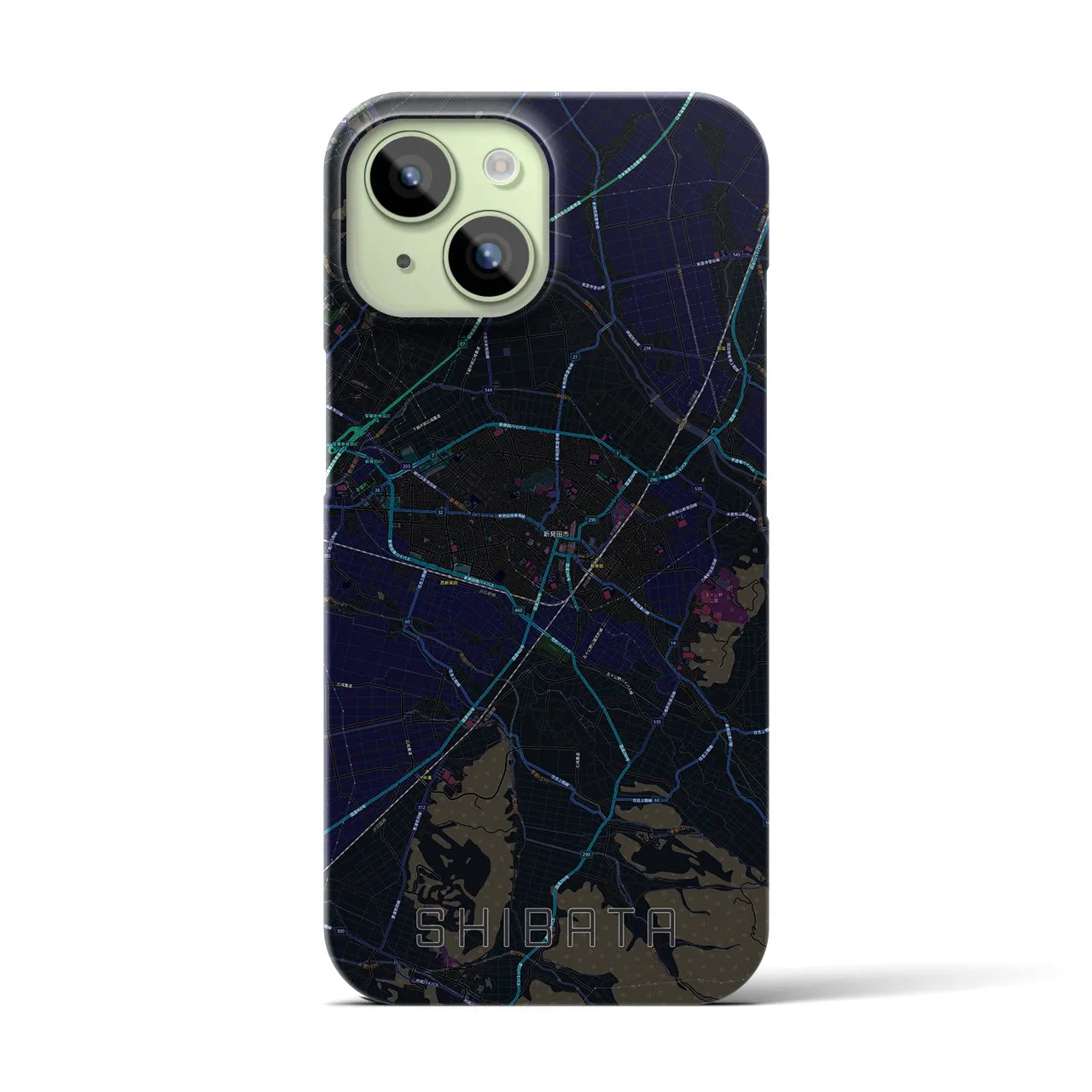 【新発田(新潟県)】地図柄iPhoneケース(バックカバータイプ)