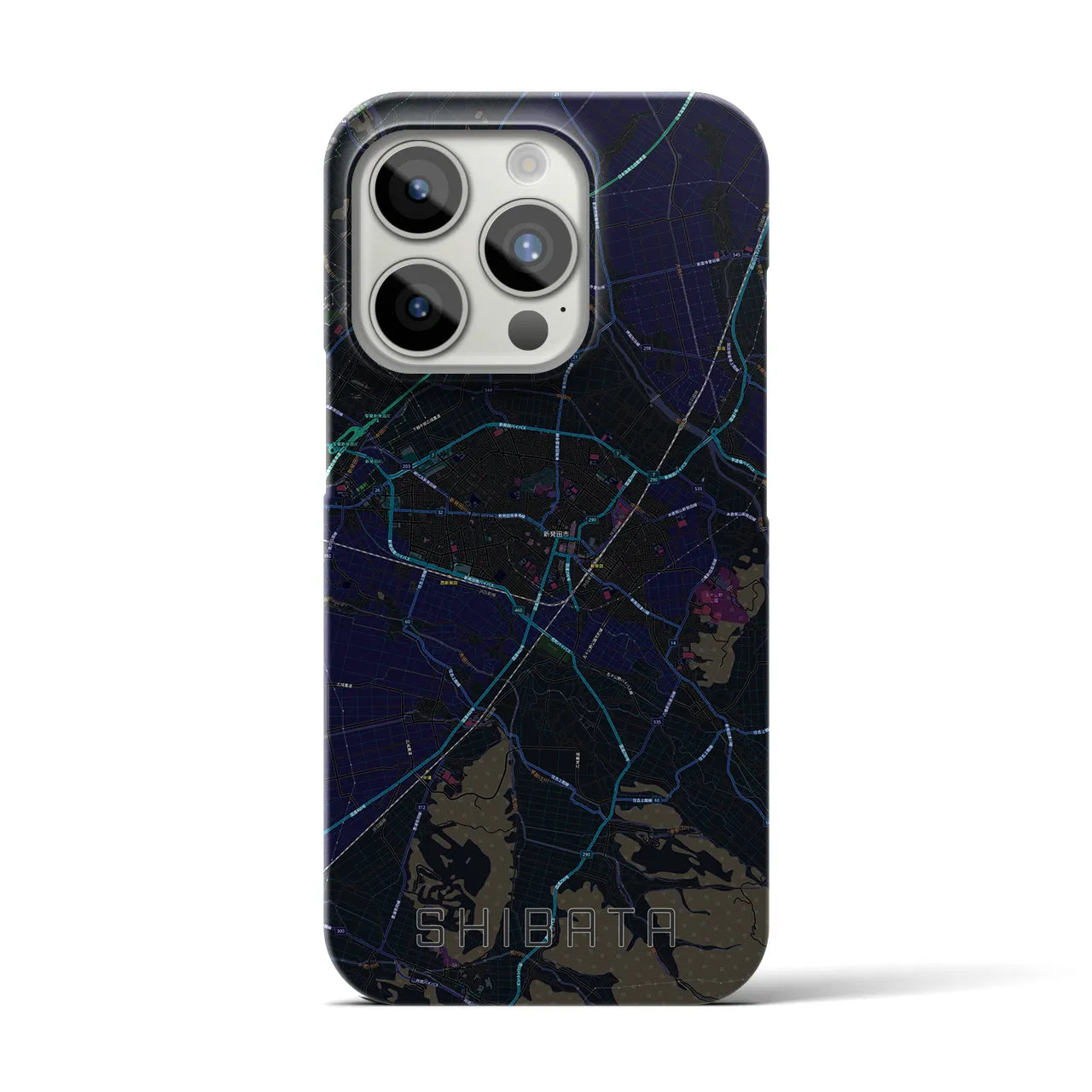 【新発田(新潟県)】地図柄iPhoneケース(バックカバータイプ)
