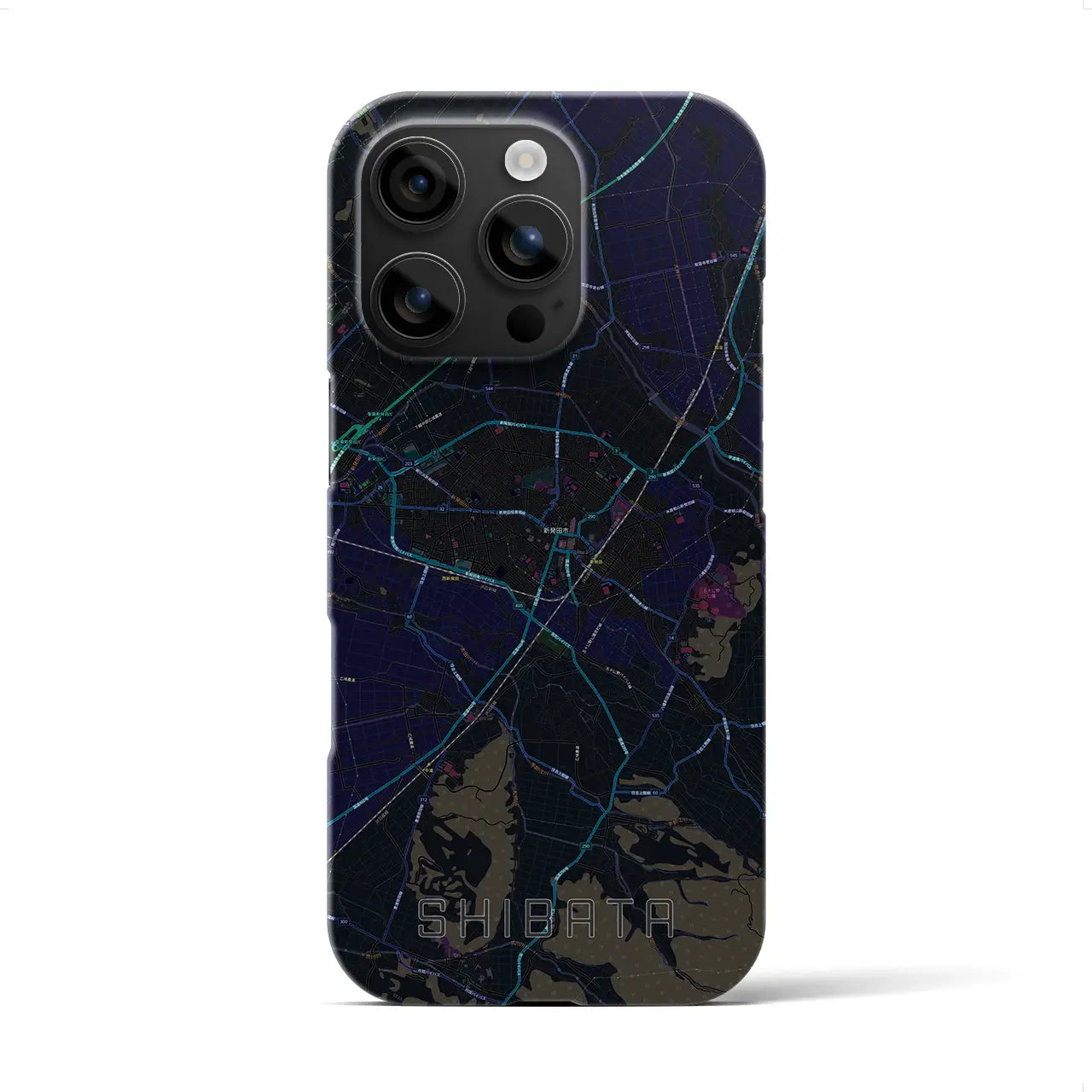 【新発田(新潟県)】地図柄iPhoneケース(バックカバータイプ)