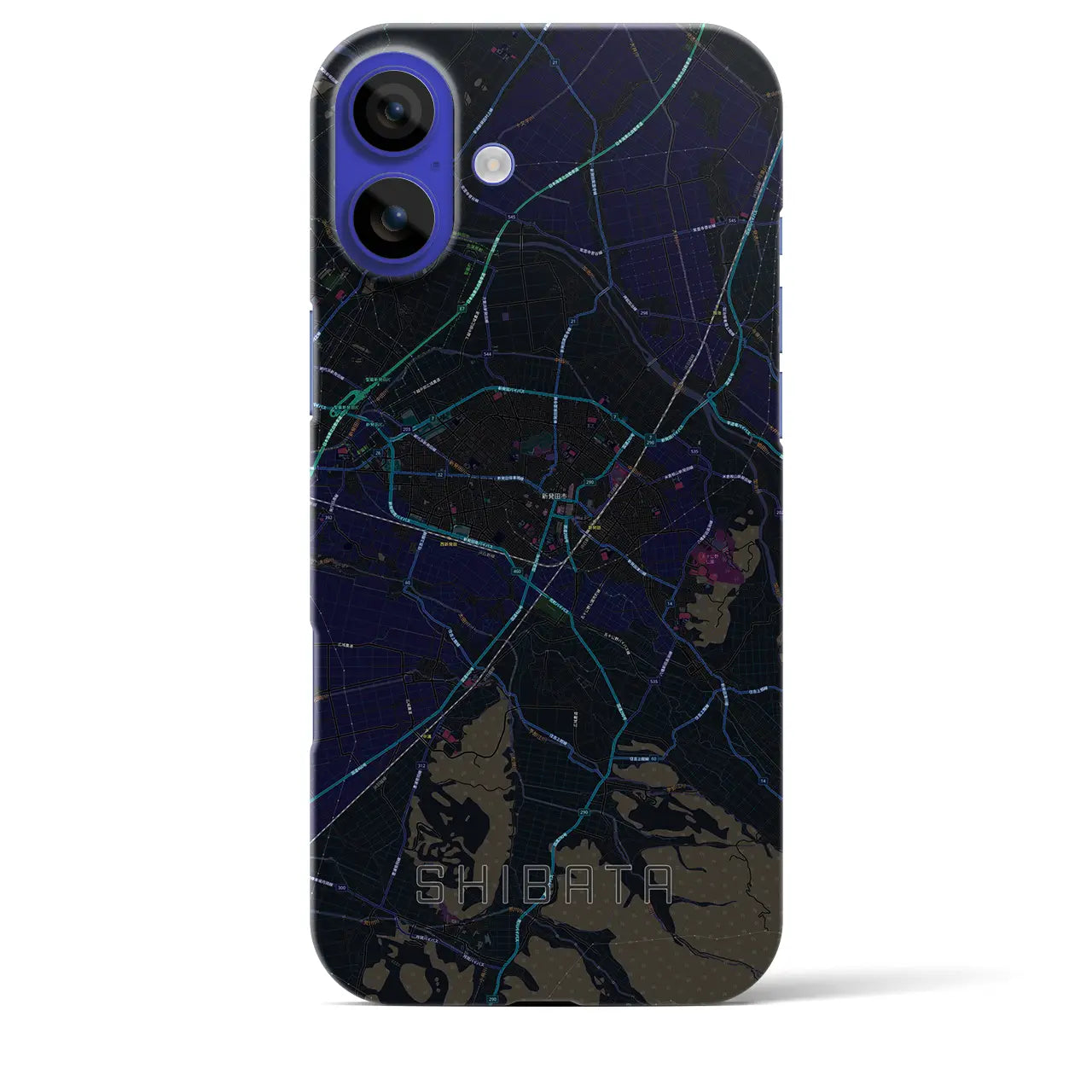 【新発田(新潟県)】地図柄iPhoneケース(バックカバータイプ)