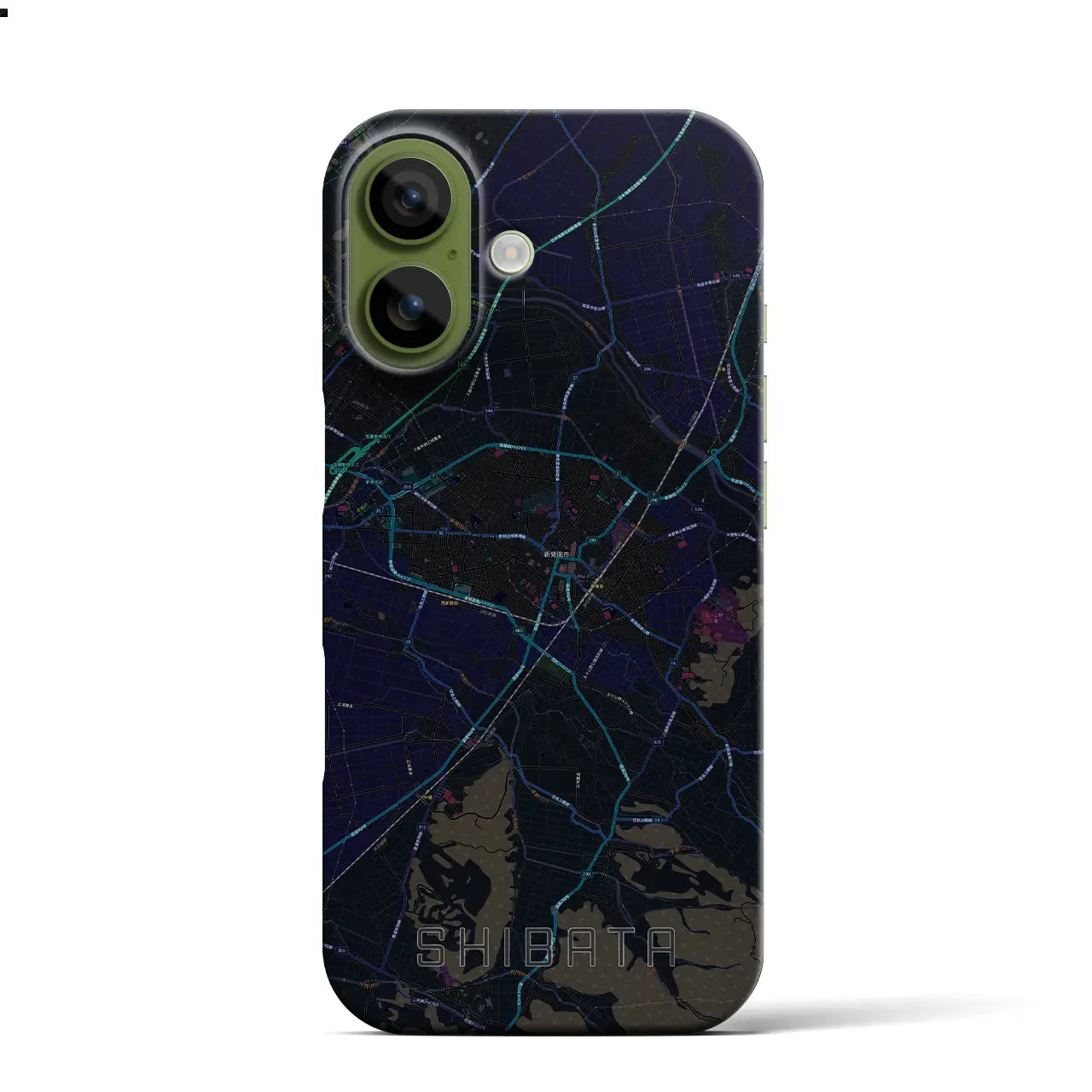 【新発田(新潟県)】地図柄iPhoneケース(バックカバータイプ)