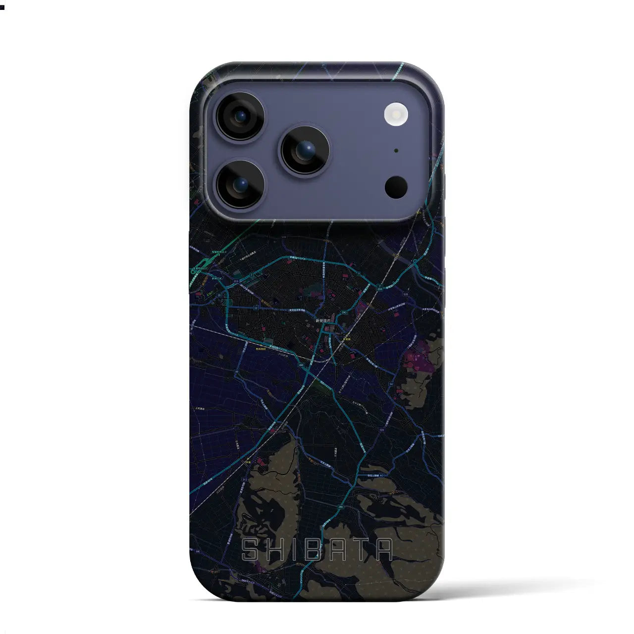 【新発田(新潟県)】地図柄iPhoneケース(バックカバータイプ)