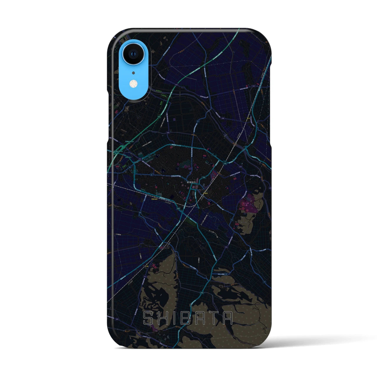 【新発田(新潟県)】地図柄iPhoneケース(バックカバータイプ)