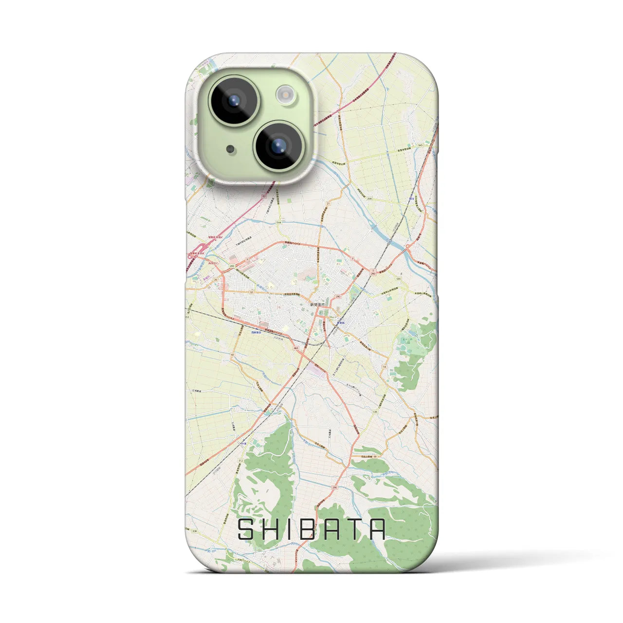 【新発田(新潟県)】地図柄iPhoneケース(バックカバータイプ)