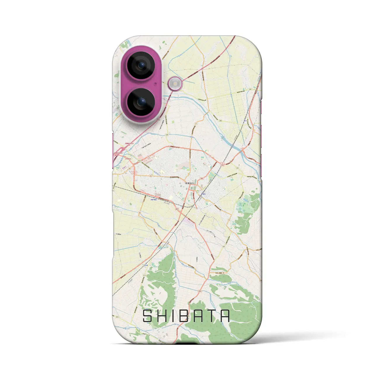 【新発田(新潟県)】地図柄iPhoneケース(バックカバータイプ)