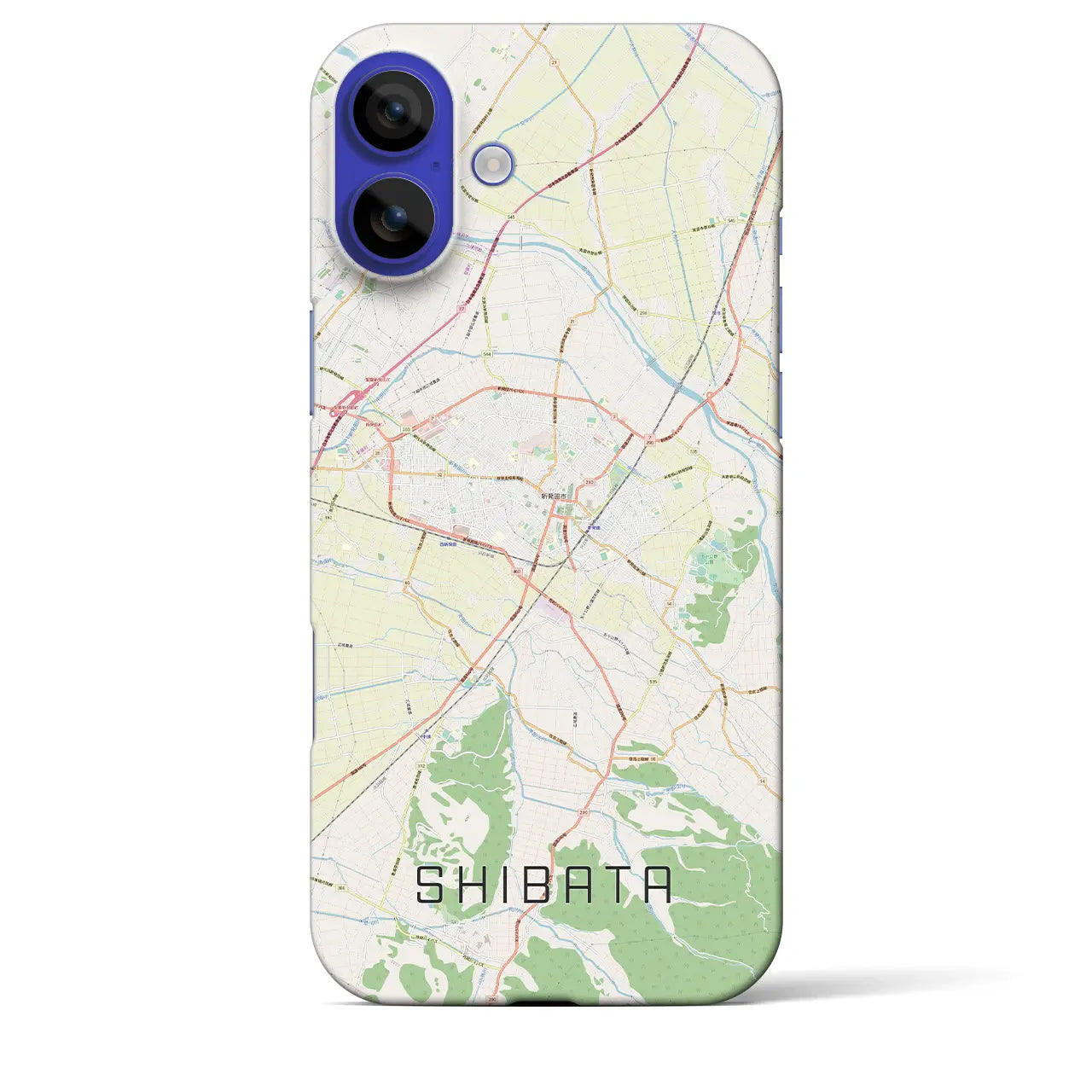 【新発田(新潟県)】地図柄iPhoneケース(バックカバータイプ)ナチュラル・iPhone 16 Pro Max 用