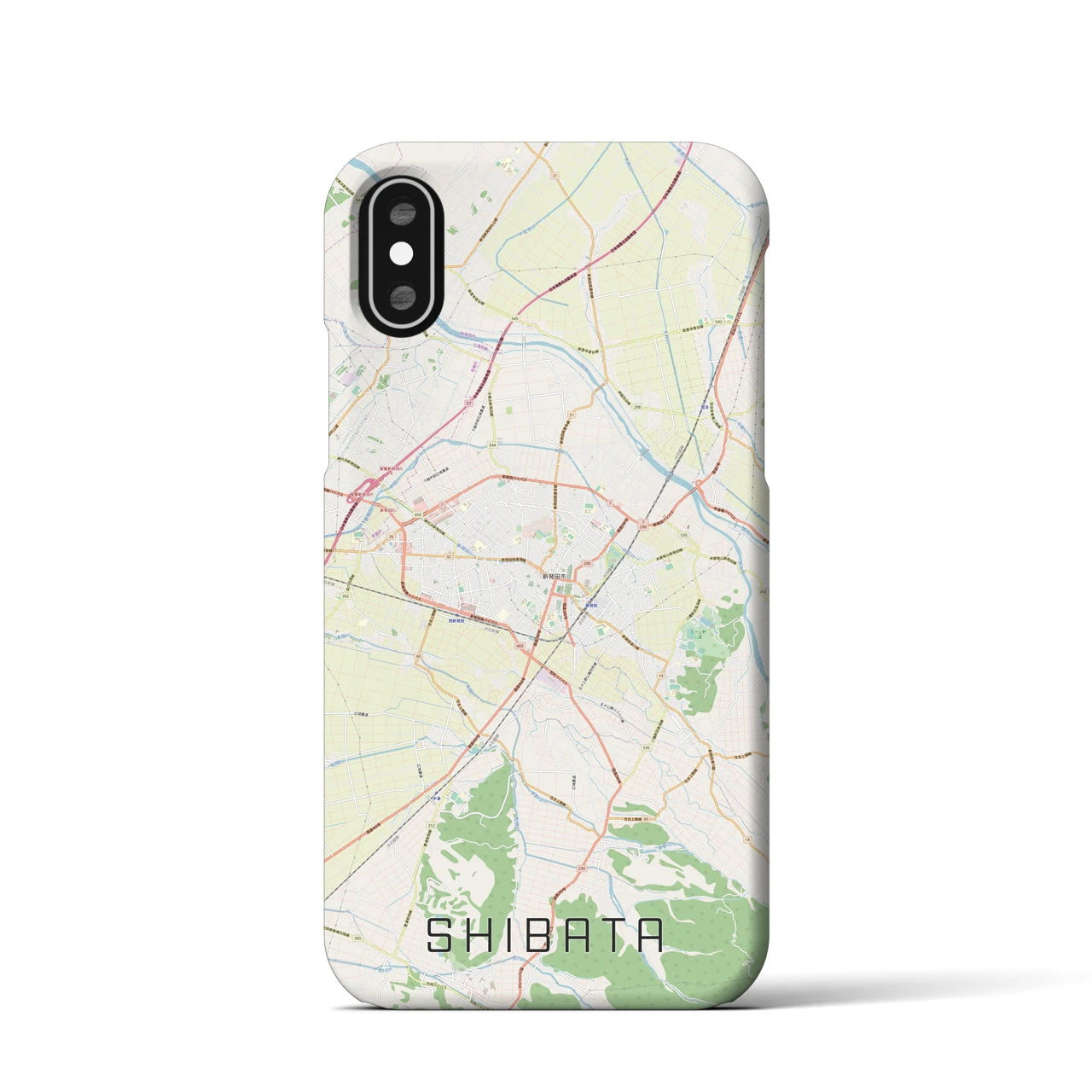 【新発田(新潟県)】地図柄iPhoneケース(バックカバータイプ)
