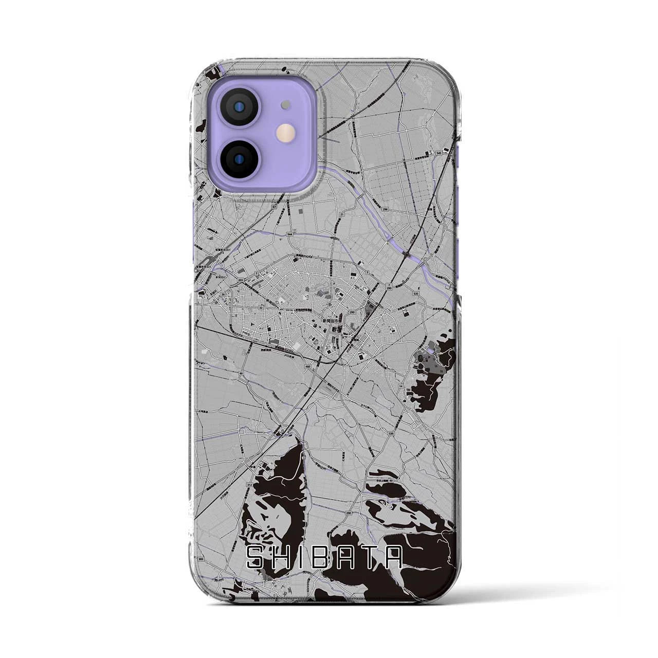 【新発田(新潟県)】地図柄iPhoneケース(クリアタイプ)